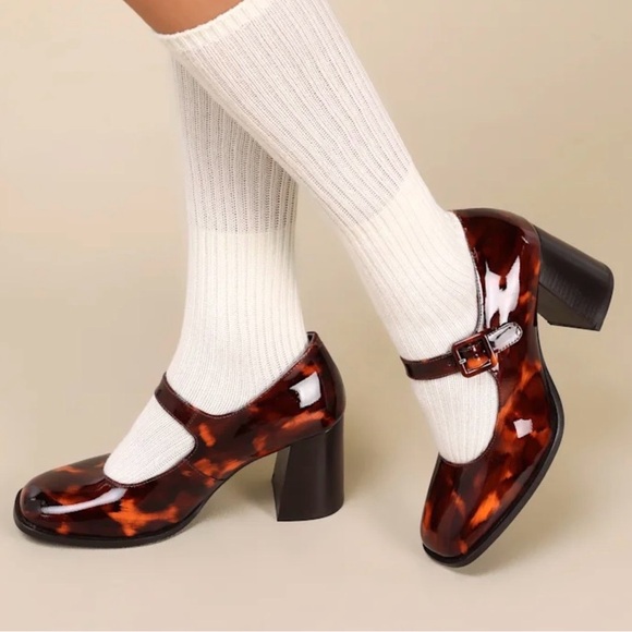 Seychelles Play Pretend Tortoise Brown Patent Mary Jane Pumps Size 8M - Picture 2 of 16